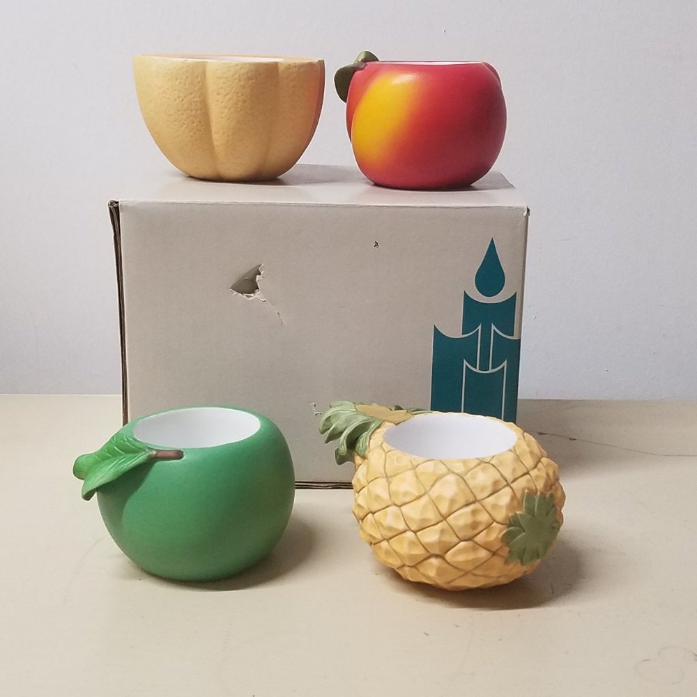 PartyLite Fruit Splash Medley Votive Candle Holders Set of 4